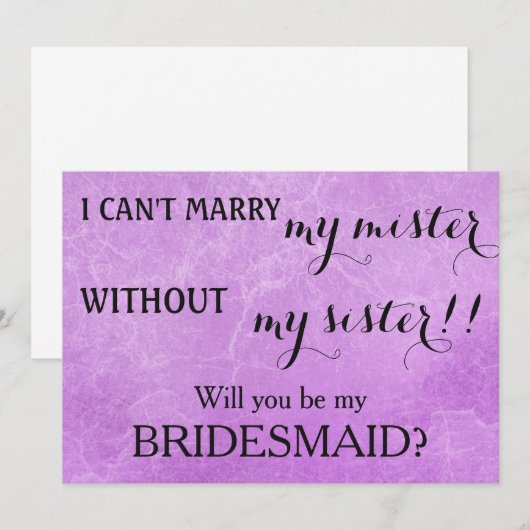 Bent u mijn bruidsmeisje? kaart (Voorkant / Achterkant)