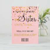 Bent u mijn bruidsmeisje? kaart (Staand voorkant)