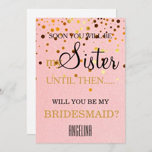 Bent u mijn bruidsmeisje? kaart (Voorkant / Achterkant)