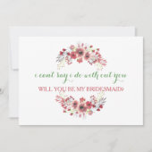 Bent u mijn bruidsmeisje? kaart (Voorkant)