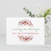 Bent u mijn bruidsmeisje? kaart (Staand voorkant)