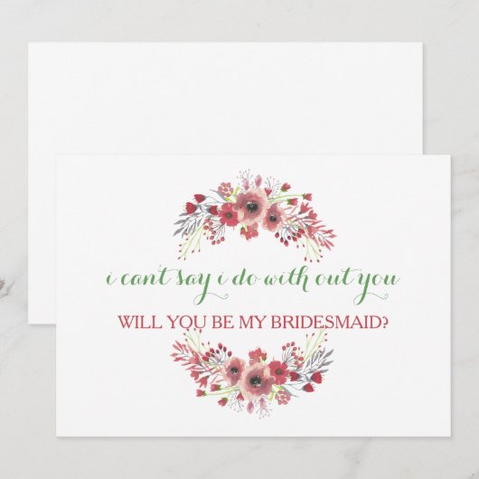 Bent u mijn bruidsmeisje? kaart (Voorkant / Achterkant)
