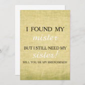 Bent u mijn bruidsmeisje? kaart (Voorkant / Achterkant)
