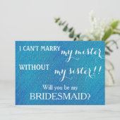 Bent u mijn bruidsmeisje? kaart (Staand voorkant)