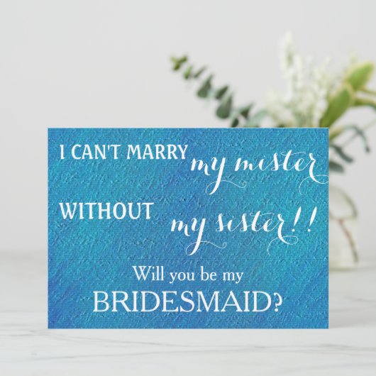 Bent u mijn bruidsmeisje? kaart (Staand voorkant)