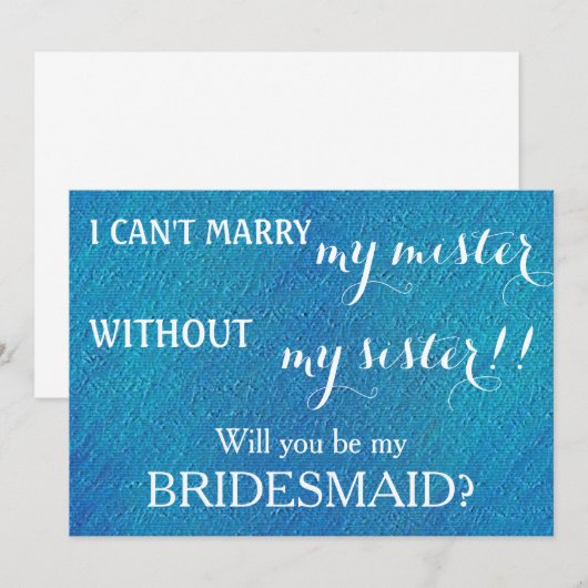 Bent u mijn bruidsmeisje? kaart (Voorkant / Achterkant)