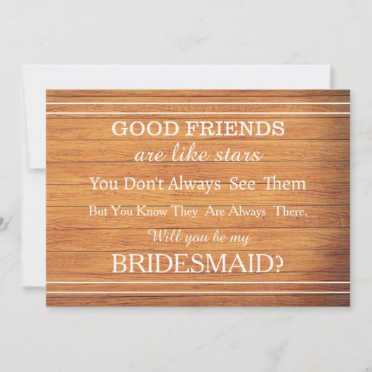 Bent u mijn bruidsmeisje? kaart (Voorkant)