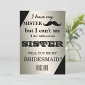 Bent u mijn bruidsmeisje? kaart (Staand voorkant)