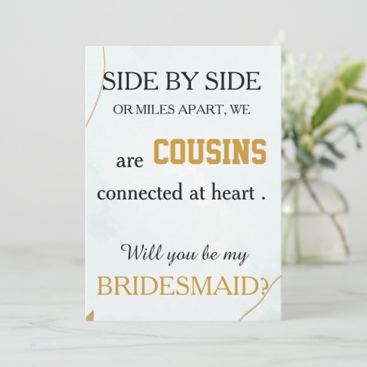 Bent u mijn bruidsmeisje? kaart (Staand voorkant)