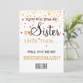 Bent u mijn bruidsmeisje? kaart (Staand voorkant)