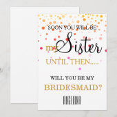 Bent u mijn bruidsmeisje? kaart (Voorkant / Achterkant)