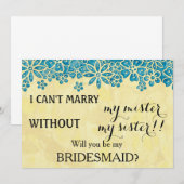 Bent u mijn bruidsmeisje? kaart (Voorkant / Achterkant)