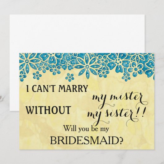 Bent u mijn bruidsmeisje? kaart (Voorkant / Achterkant)