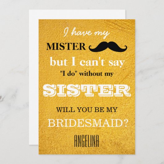 Bent u mijn bruidsmeisje? kaart (Voorkant / Achterkant)