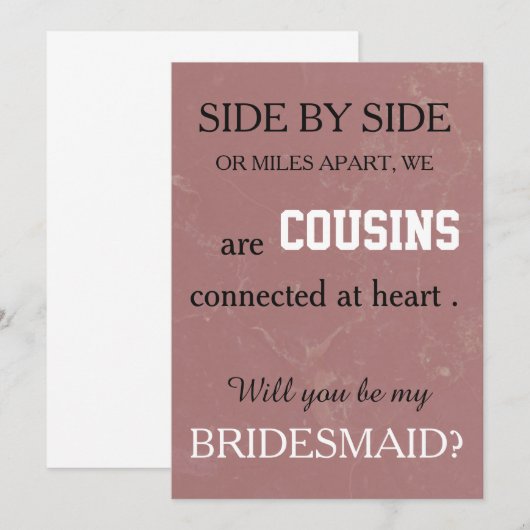 Bent u mijn bruidsmeisje? kaart (Voorkant / Achterkant)