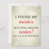 Bent u mijn bruidsmeisje? kaart (Voorkant)