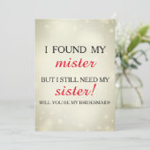 Bent u mijn bruidsmeisje? kaart (Staand voorkant)