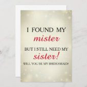 Bent u mijn bruidsmeisje? kaart (Voorkant / Achterkant)
