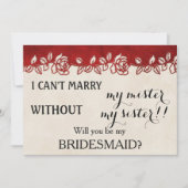 Bent u mijn bruidsmeisje? kaart (Voorkant)