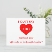 Bent u mijn bruidsmeisje? kaart (Staand voorkant)