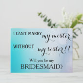 Bent u mijn bruidsmeisje? kaart (Staand voorkant)