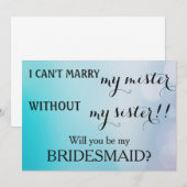 Bent u mijn bruidsmeisje? kaart (Voorkant / Achterkant)