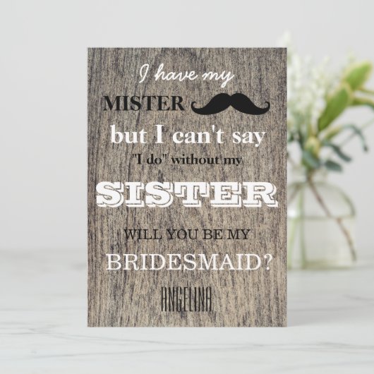 Bent u mijn bruidsmeisje? kaart (Staand voorkant)