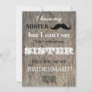 Bent u mijn bruidsmeisje? kaart