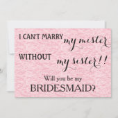 Bent u mijn bruidsmeisje? kaart (Voorkant)