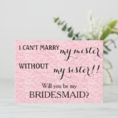 Bent u mijn bruidsmeisje? kaart (Staand voorkant)