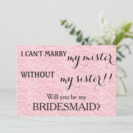 Bent u mijn bruidsmeisje? kaart (Staand voorkant)