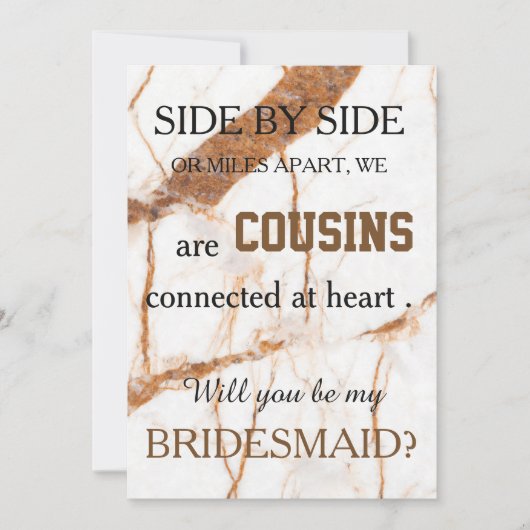 Bent u mijn bruidsmeisje? kaart (Voorkant)