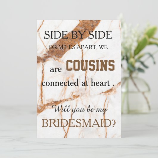 Bent u mijn bruidsmeisje? kaart (Staand voorkant)