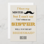 Bent u mijn bruidsmeisje? kaart (Voorkant / Achterkant)