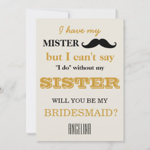 Bent u mijn bruidsmeisje? kaart