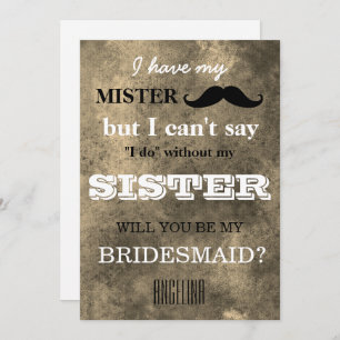 Bent u mijn bruidsmeisje? kaart