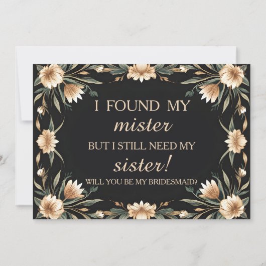 Bent u mijn bruidsmeisje? kaart (Voorkant)
