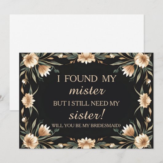Bent u mijn bruidsmeisje? kaart (Voorkant / Achterkant)