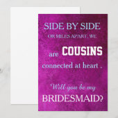 Bent u mijn bruidsmeisje? kaart (Voorkant / Achterkant)