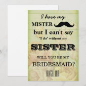 Bent u mijn bruidsmeisje? kaart (Voorkant / Achterkant)