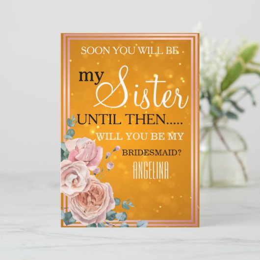 Bent u mijn bruidsmeisje? kaart (Staand voorkant)