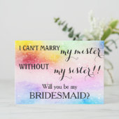 Bent u mijn bruidsmeisje? kaart (Staand voorkant)