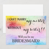 Bent u mijn bruidsmeisje? kaart (Voorkant / Achterkant)