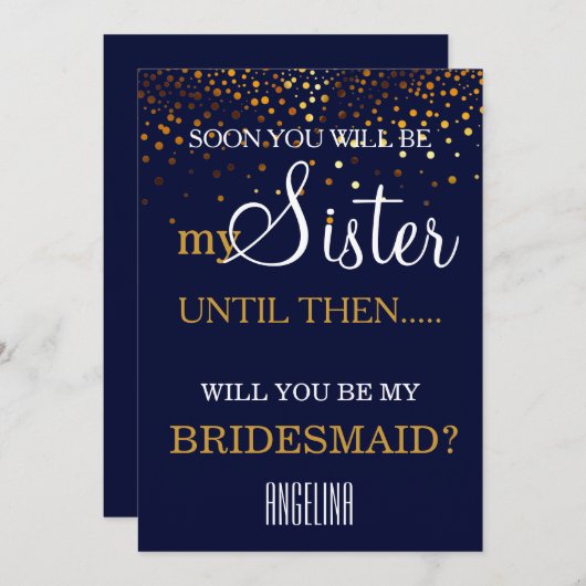 Bent u mijn bruidsmeisje? kaart (Voorkant / Achterkant)