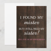 Bent u mijn bruidsmeisje? kaart (Voorkant / Achterkant)