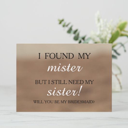 Bent u mijn bruidsmeisje? kaart (Staand voorkant)