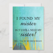 Bent u mijn bruidsmeisje? kaart (Voorkant)