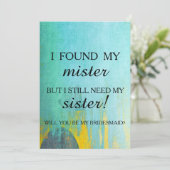 Bent u mijn bruidsmeisje? kaart (Staand voorkant)