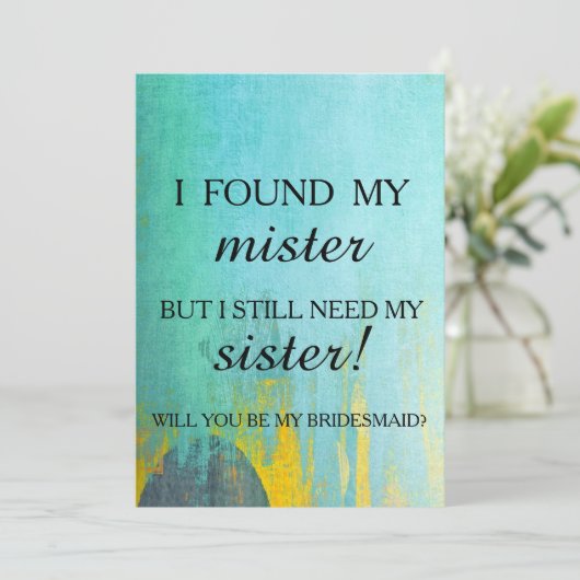 Bent u mijn bruidsmeisje? kaart (Staand voorkant)