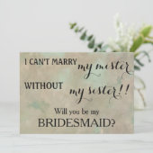 Bent u mijn bruidsmeisje? kaart (Staand voorkant)
